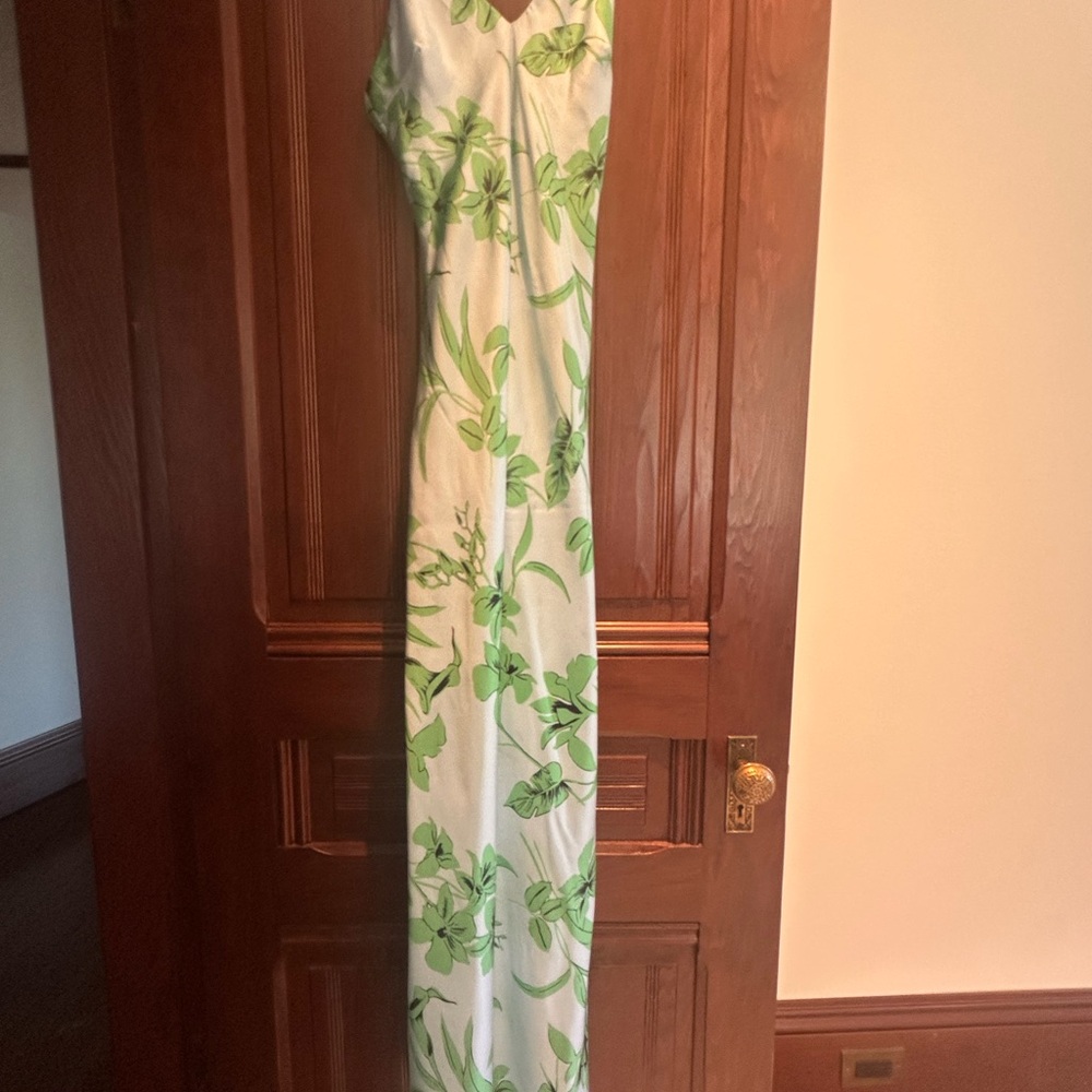 Ramy Brook Rowe Floral Green Maxi Dress